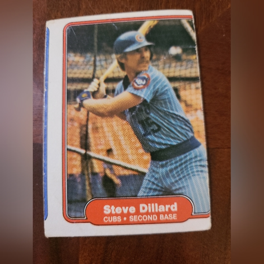 Steve Dillard 1982 Fleer error card